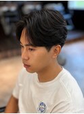 MEN’S HAIR/千葉駅/センターパート/曲がる縮毛矯正/齊藤大樹