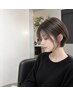 前髪ストレート＋カット＋マイクロバブル￥15050～ショートボブ/ボブ/レイヤー