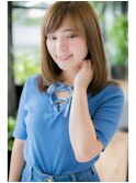 自然な仕上がりナチュラルストレート×レイヤーロング