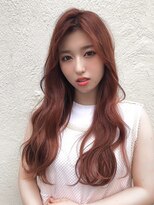 ロンドローズ 名古屋(Lond damaskRose)&nbsp;チョコレート 切りっぱなし イヤリングカラー 韓国ヘア 顔周り