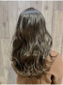 透明感ダークグレージュウェーブヘア♪【Re:act池袋/池袋西口】