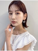 ボブ ミディアム レイヤー 外はね 手入れ簡単 弘中綾香