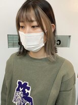 【cuzKLUB】顔周りインナーカラー×ベージュボブ【池袋】