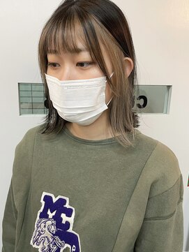 キューズ クラブ(cuz KLUB) 【cuzKLUB】顔周りインナーカラー×ベージュボブ【池袋】