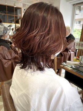 バブ バイネオリーブ(Bab by neolive) ボルドーピンク☆ミディアムレイヤー