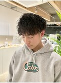 波巻きパーマ