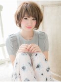 mod’s天神大人ハイライトフェザーショートマッシュルームヘア