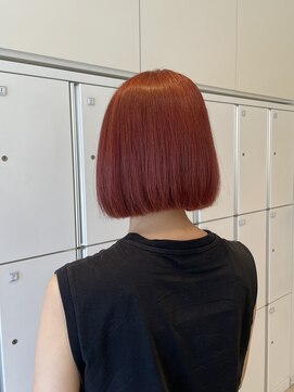 アッシュ 宮前平店(Ash) 切りっぱなしボブ×スモモカラー