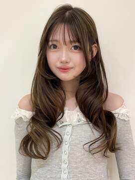 バイオレットジェム(Violet`jem) オリーブベージュ小顔レイヤー前髪顔まわりカットMI-36