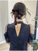 お呼ばれアレンジ20代30代40代大人可愛いタイトカチモリシニヨン