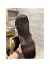 会話なし　縮毛矯正ケアルーガ＋艶髪カラー＋矯正専用髪質改善+カット31900