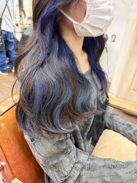 ブロンド(Blonde.) <#インナーカラー#ブルーカラー#ブルーラベンダー>