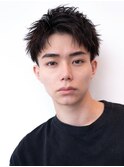スパイキーショート/アップバング/ダークアッシュ