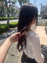 トップヘアー 池の内店(TOP HAIR)&nbsp;アプリコットオレンジインナー×ゆるふわ巻き