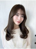 るなstyle 大人可愛いワンカールレイヤーロングひし形顔まわり