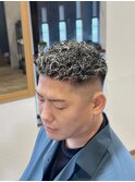 極道パーマ×ホワイトメッシュ