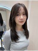 レイヤーカット×ブルーグレージュ