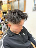 ツイスパフェードアップバング