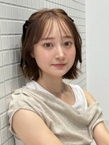 サンドイエナ 横浜店(sand yena)&nbsp;くびレイヤーボブルフネビージュ小顔ワンレンこなれミディ