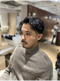 海外イケオジマレットヘアテーパーフェード梅田メンズ