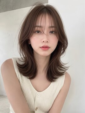 ノア 三宮店(NOA) 【NOA】小顔カット韓国風くびれミディ顔まわりレイヤー