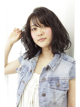 美容室 ファクト(fact) つや潤い黒髪清潔感☆ナチュラルゆるふわボブディ