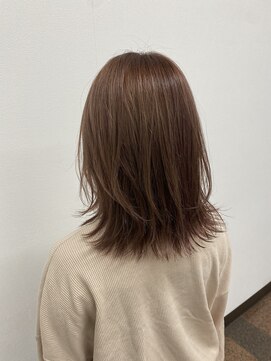 シェノン 梅田(CHAINON) ピンクベージュ×エアリーミディ