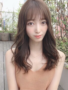 シルクレイ 吉祥寺店(Silk-lei) Silk-lei吉祥寺大人かわいいカーキグレージュフェザーバング20代