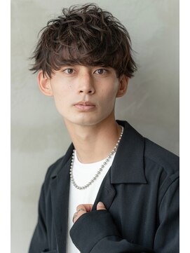 オースティン 登戸向ケ丘遊園(AUSTIN) ツイストパーマ七三オールバックマッシュウルフスリークショート