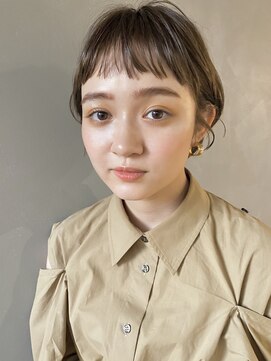 パーク(PARK) PARK】束感ワイドショートバング×シアーベージュ