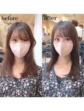 ミラリー トウキョウ(Mirareee Tokyo) 20代30代40代◎韓国ヘアー顔周りレイヤー青髪似合わせカットロブ