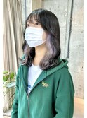 学校でも隠せるバレないインナーカラーホワイトラベンダー
