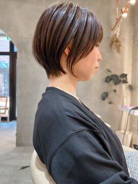 ロンド エスポワール 錦糸町(Lond espoir) 斜めバングデザインカラーシルキーベージュ【錦糸町/ショート】