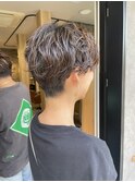 ショートボブパーマ20代30代40代イヤリングカラー大人可愛い