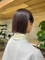 サーリー(SURLY)&nbsp;ぱつっとボブ暖色系グラデーションラベンダーピンク