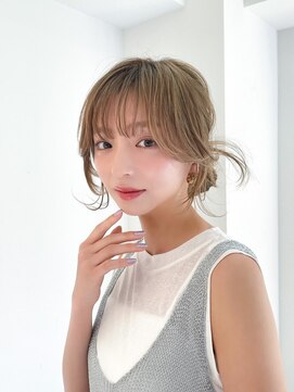ラフィス ヘアー センス 広島袋町店(La fith hair SEnSE) 【La fith】ミルクティーベージュ×ケアブリーチ×ヘアセット