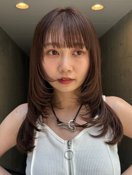ノイ(noi) 顔周りレイヤーカットくびれヘアミルクティーベージュカラー