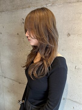 ニール(nier) レイヤーカットロングダブルカラーハイトーンベージュ袋町