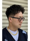 ピンパーマ　スパイキーショート　ローフェード