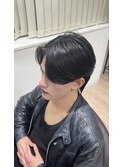 ナチュラルセンターパートを曲がる縮毛矯正で!