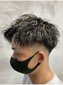 men's/スペインカール/スパイキーショート/ブルーブラック