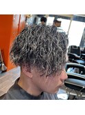 white mesh perm