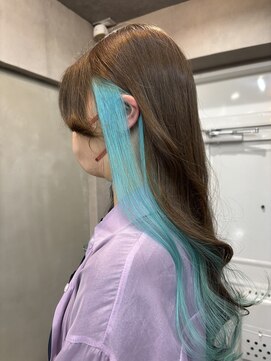 ファビ 渋谷(Fab) くびれヘア/暗めカラー/アプリコットオレンジ/縮毛矯正