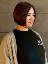 ディスコネクト(DISCO-N-NECT)&nbsp;丸みボブ レッドブラウン 暖色カラー 髪質改善トリートメント