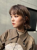 アース 溝の口店(HAIR&MAKE EARTH)&nbsp;20代30代40代ダブルカラー透明感毛先パーマ肩ライン外ハネ