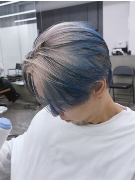 メンズレコ 渋谷(MEN'S LECO) センター分けデザインカラー