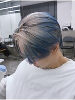 メンズレコ 渋谷(MEN'S LECO) センター分けデザインカラー