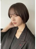 大人ボブ大人ショートボブ切りっぱなし丸みボブ小顔ボブ1