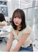 透明感カラー髪質改善ダブルカラー韓国レイヤーカット前髪顔周り