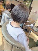 横顔美人☆まとまりショートボブ×イルミナカラー